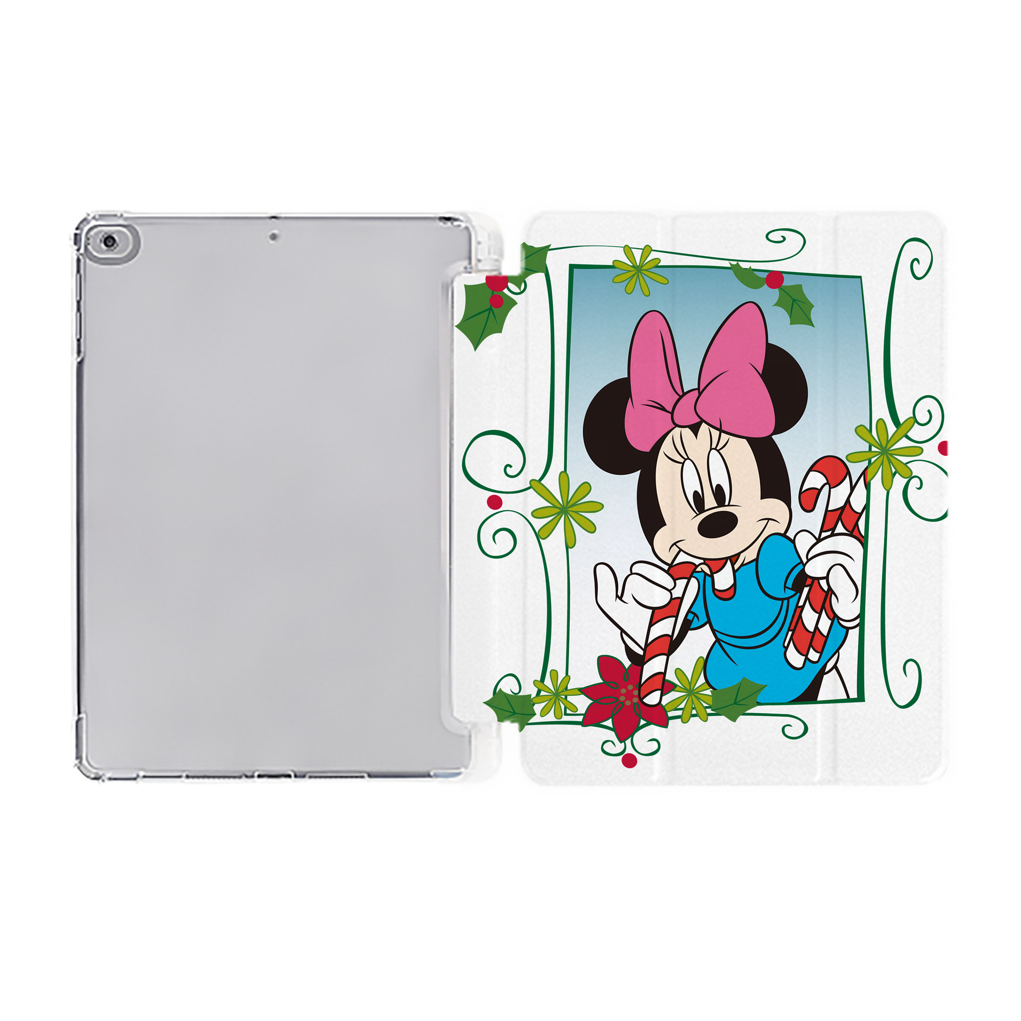 （画像用） ミッキーマウス Mickey Mouse IPad ケース ペン収納付き 三つ折りスタンド PUレザー×シリコン 対応機種9.5/10.5/10.9インチ